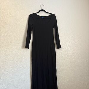 Old Navy Black Long Sleeve Sheath Dress